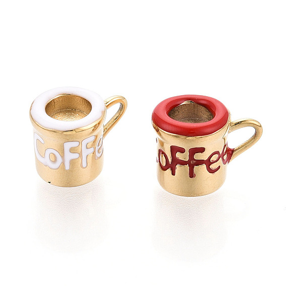 304 нержавеющей стальной эмали подвески, подвески в форме чаши, ионное покрытие (ip), реальный 18 k позолоченный