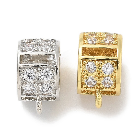 Покрытие стойки латунь микро паве прозрачный кубический цирконий трубы поручни, долговечный, без свинца и без кадмия