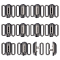 12Pcs Alloy Interlocking Clasps