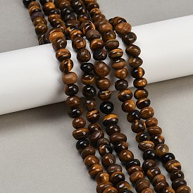 Природных тигровый глаз бисер нитей, самородки, упавший камень