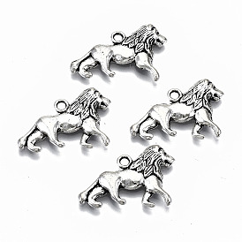 Сплавочные подвески тибетского стиля, форма льва, без кадмия и без свинца