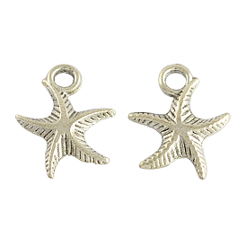Pendentifs en alliage de style tibétain, sans cadmium et sans plomb, étoiles de mer