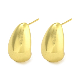 Rack Plating Teardrop Brass Stud Earrings for Women, Cadmium Free & Lead Free, Long-Lasting Plated