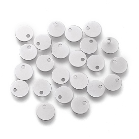 304 Stainless Steel Charms, Laser Cut, Stamping Blank Tag, Flat Round