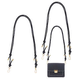 Sangles de sac en cuir pu réglables, avec fermoirs pivotants en alliage plaqué or kc, accessoires de remplacement de sac