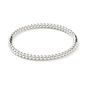 304 bracelet rond en perles d'acier inoxydable pour femme