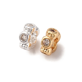 Латунные микропаве из прозрачного кубического циркония, без кадмия, без никеля и без свинца, цветок