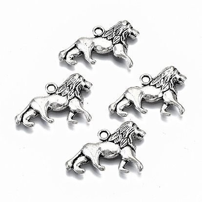 Сплавочные подвески тибетского стиля, форма льва, без кадмия и без свинца