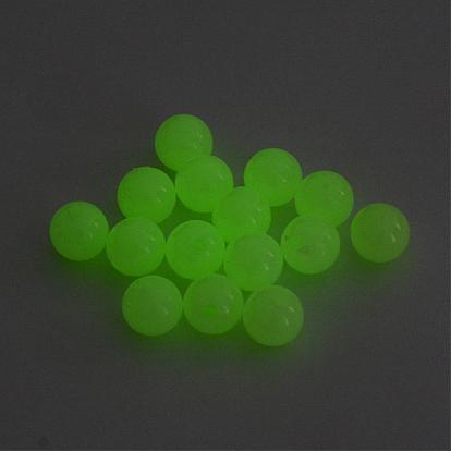 Luminous Acrylic Round Beads, Glow in the Dark