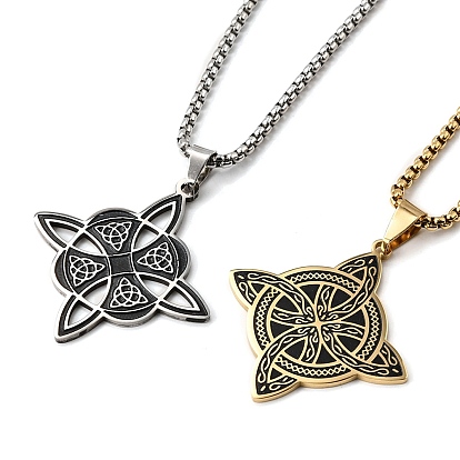 201 подвески из нержавеющей стали с узлом викингов и узлом желаний для женщин