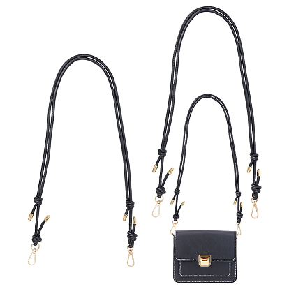 Sangles de sac en cuir pu réglables, avec fermoirs pivotants en alliage plaqué or kc, accessoires de remplacement de sac