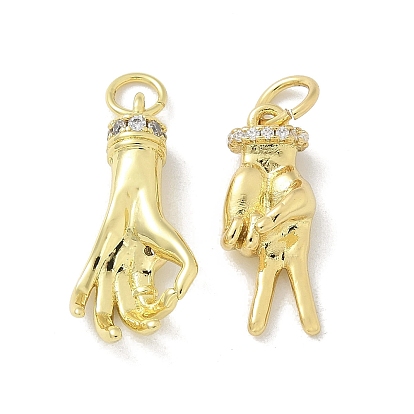 Латунные микропаве прозрачные подвески с фианитом, без кадмия, без никеля и без свинца, пальмовые прелести, с целью перехода в кольце