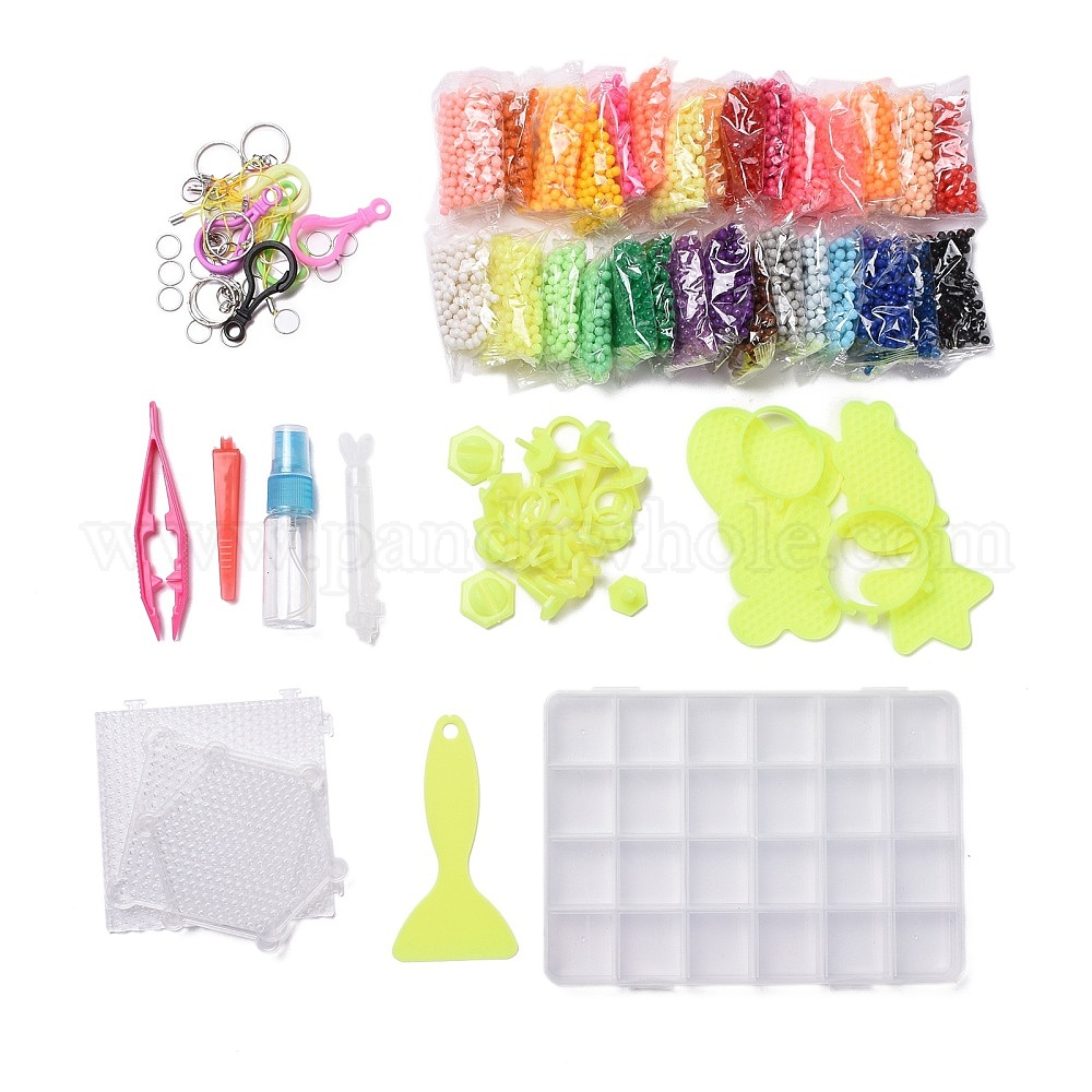 China Factory DIY 30 Colors 6000Pcs 4mm PVA Round Water Fuse Beads Kits for  Boys, Including Scraper Knife, Spray Bottle, Pattern Paper, Pen and  Template, Keychain & Accessories Making 4~190x4~135x0.1~18.5mm in bulk