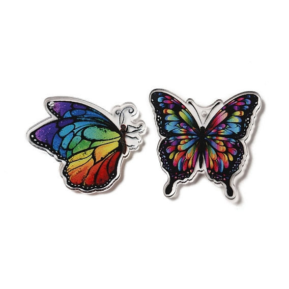 Печатные акриловые подвески, бабочка