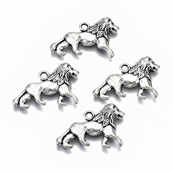 Сплавочные подвески тибетского стиля, форма льва, без кадмия и без свинца