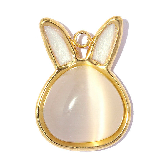 304 нержавеющей стальной эмали подвески, подвески в форме кошки, с кошачий глаз, ионное покрытие (ip)
