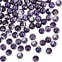 Нити из натуральных шевронных аметистовых бусин, круглые