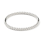 304 Stainless Steel Round Beaded Bangle for Women