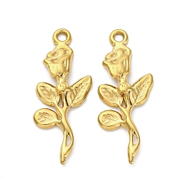 304 подвески из нержавеющей стали, ионное покрытие (ip), цветочный шарм