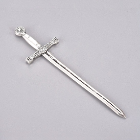 Tibetan Style Alloy Findings, Long Swords, for Wire Wrapped Pendants