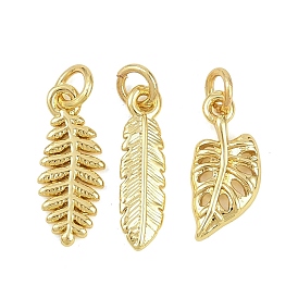 Латунные подвески, Подвески в виде листьев/перьев, с целью перехода в кольце