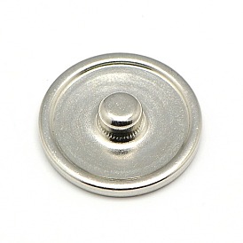Настройки кабошона кнопки pandahall elite brass, шпилька выводы, плоско-круглые