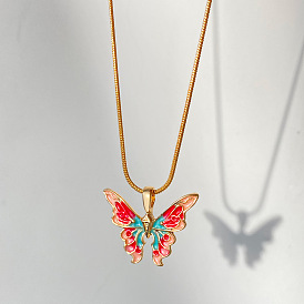 Barbie Princess Necklace Rainbow Fairy Dreamy Wonderland Same Style Clavicle Chain Symphony Oil Drop Butterfly Necklace