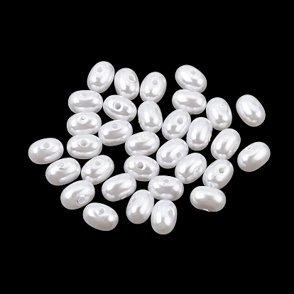 Perles de nacre en plastique ABS, ovale