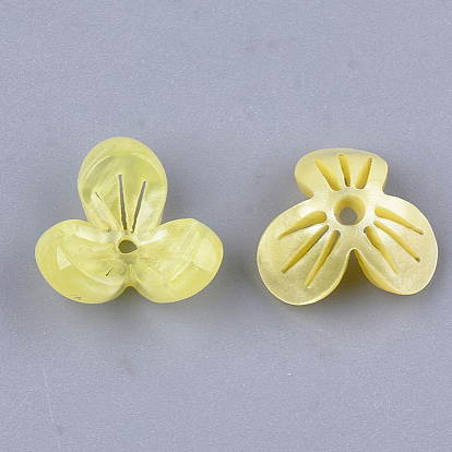 Бусинки из ацетата целлюлозы (смолы), 3-лепесток, цветок