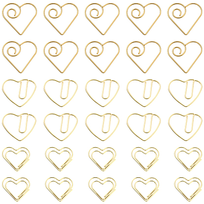 60шт 3 стили сердце железные скрепки для бумаги, забавные закладки маркировочные клипы