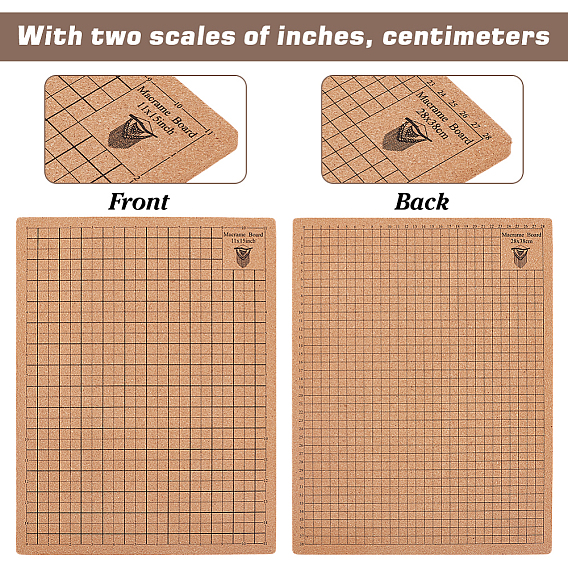 Knitting Tools, including 1Pc Cork Crochet Blocking Board and 50Pcs Iron T Pins