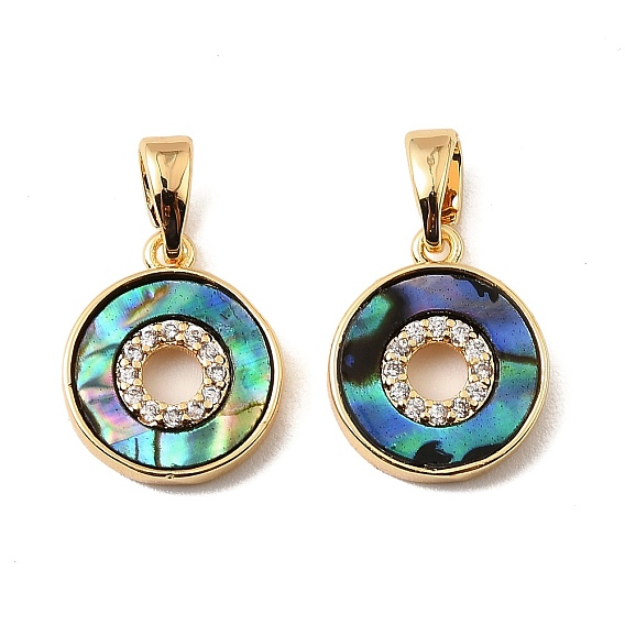 Латунные микропаве прозрачные кубические циркониевые подвески, кольцо прелести, с Пауа оболочке