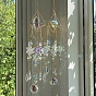 Diamond Metal Hanging Ornaments, Snowflake Glass Charm Tassel Suncatchers