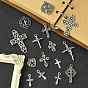 DIY Jewelry Making Finding Kits, Including 15Pcs 15 Style Alloy & 304 Stainless Steel Cross Pendants