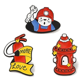 Fire Extinguishing Theme Alloy Enamel Pin Brooches