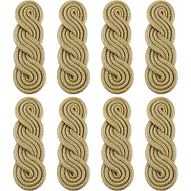 8pcs épaulettes en polyester, pour les accessoires vestimentaires