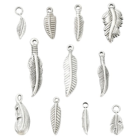 11 шт 11 стили 304 подвески из нержавеющей стали, перо