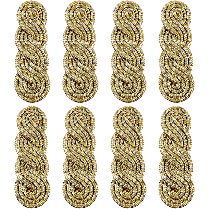 8pcs épaulettes en polyester, pour les accessoires vestimentaires