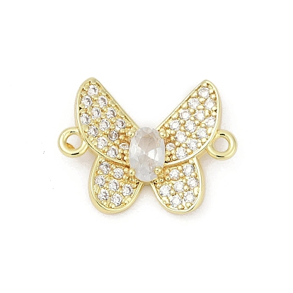 Подвески-бабочки из латуни с прозрачным кубическим цирконием, без свинца и без кадмия, долговечный, стойки покрытие