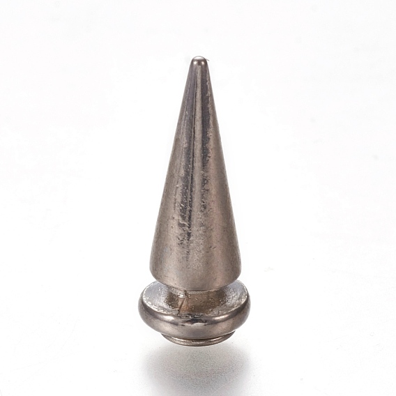 Zinc Alloy Studs Rivets, Screw Back, For DIY Leather Craft, Cone