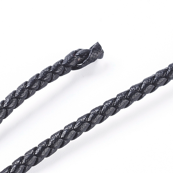 Шнурок из искусственной кожи, плетеный боло, кожаный шнур из микрофибры, цветок конопли, для изготовления браслетов и ожерелий