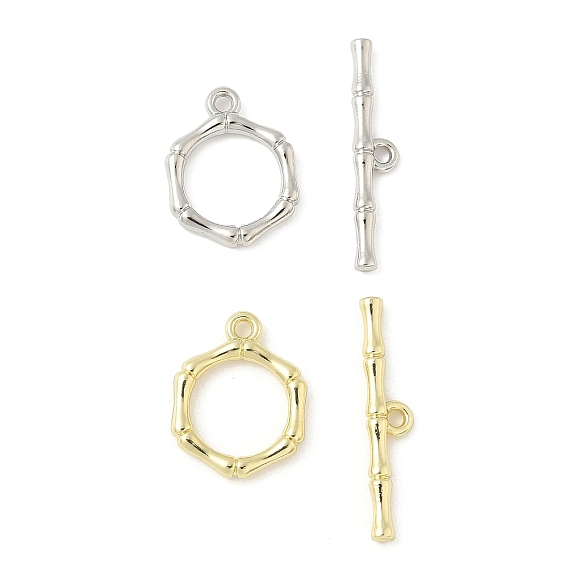 Застежка тоггл из сплава, без кадмия и без свинца, стойки покрытие, бамбук