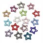 Звездообразные полимерные глиняные бусины со стразами, Фокальные бусины для изготовления бижутерии и брелоков