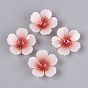 Heat Shrink Acrylic Bead Caps, 5-Petal Flower