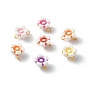 Acrylic Beads Link Connectors, Craft Beads, with Golden Iron Finding, Cadmium Free & Lead Free, Flower