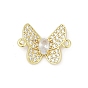Подвески-бабочки из латуни с прозрачным кубическим цирконием, без свинца и без кадмия, долговечный, стойки покрытие