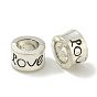 Европейские сплавочные бусины тибетского стиля , без кадмия и без свинца, бусины с большим отверстием, колонка со словом любовь