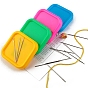 Square Plastic Magnetic Pincushions, Magnetic Needle Keeper, Needle Catcher Holder, for Cross Stitch Tool Supplies