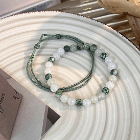 Refreshing cold green beaded bracelet for women, simple bracelet, bracelet, jewelry, bestie gift