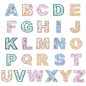 26шт. полиэстеровые нашивки с компьютерной вышивкой букв, пришивные/приклеиваемые утюгом, аксессуары для костюма, аппликация, Письмо ~ Z